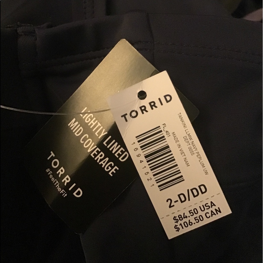 LOWEST🌺 NWT TORRID 2X (D/DD) MOLDED BRA CUPS SWIM TOP - Picture 9 of 15